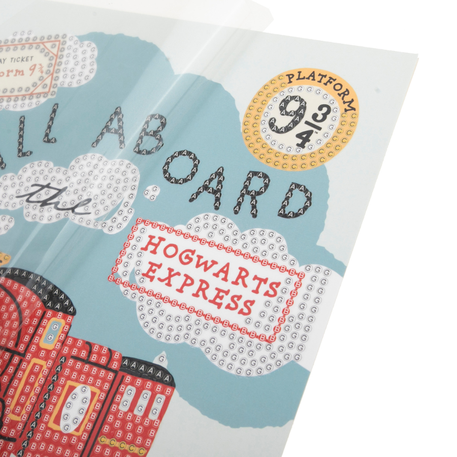 "All Aboard The Hogwarts Express" Harry Potter Crystal Art Card Before