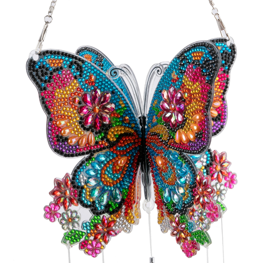 Butterfly Wind Chime Crystal Art Hanging Decoration 5
