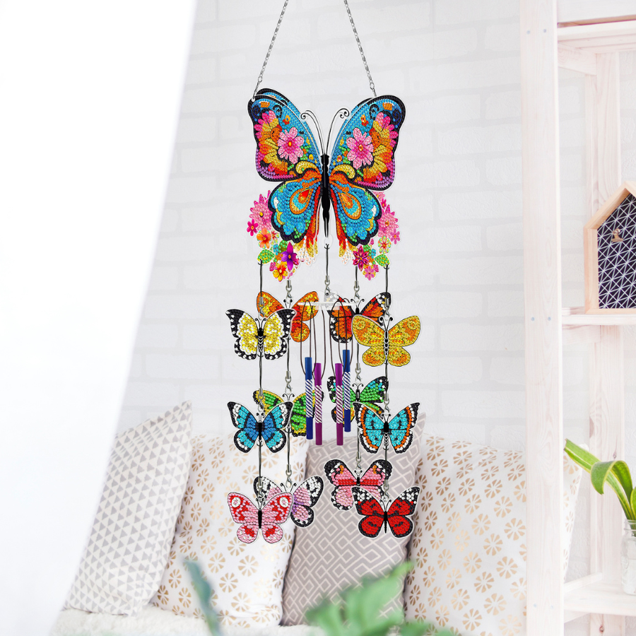 Butterfly Wind Chime Crystal Art Hanging Decoration 9