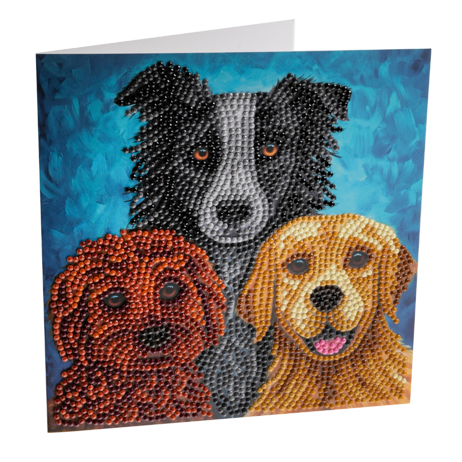"Dog Portrait" Crystal Art Card Front