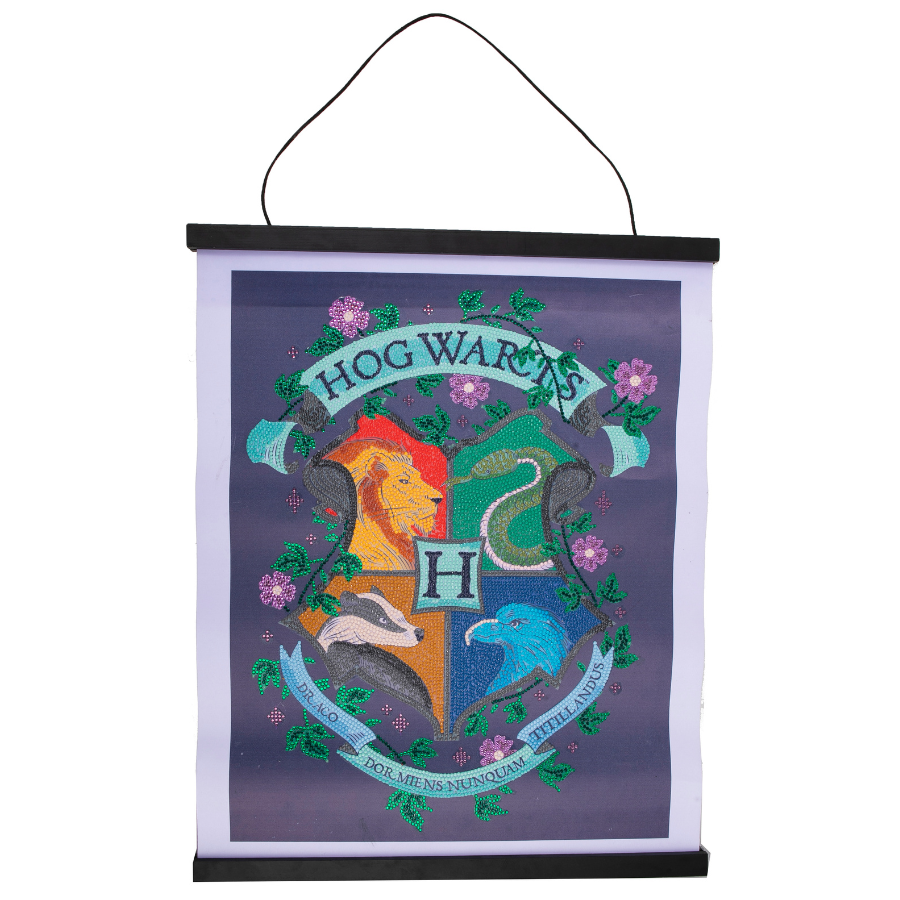 "Hogwarts Crest" Harry Potter Crystal Art Scroll Front