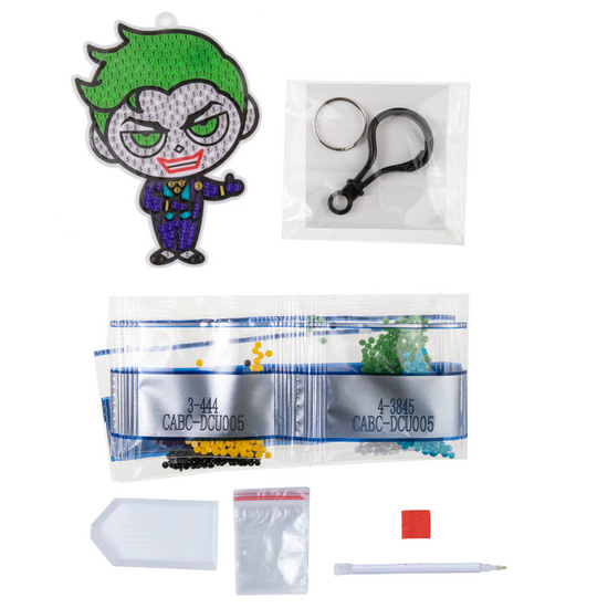 "Joker" Crystal Art Backpack Charm Kit DC Content