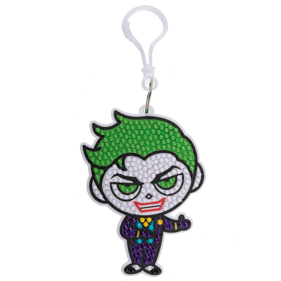 "Joker" Crystal Art Backpack Charm Kit DC Front