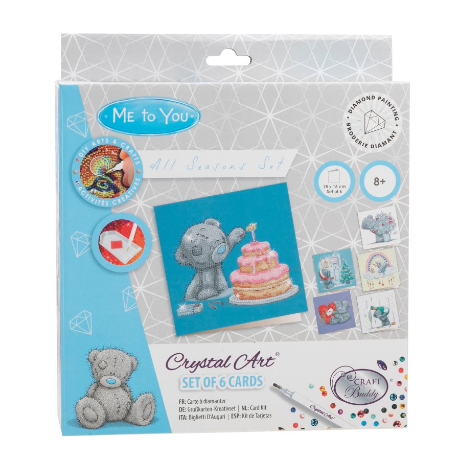 "Me To You All Seasons" Crystal Art Cards - Set of 6 Front Packaging