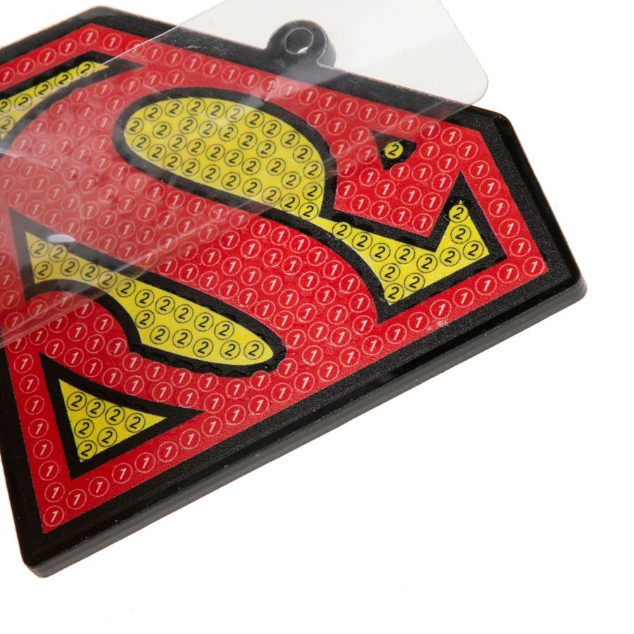 "Superman" Crystal Art Backpack Charm Kit DC Before