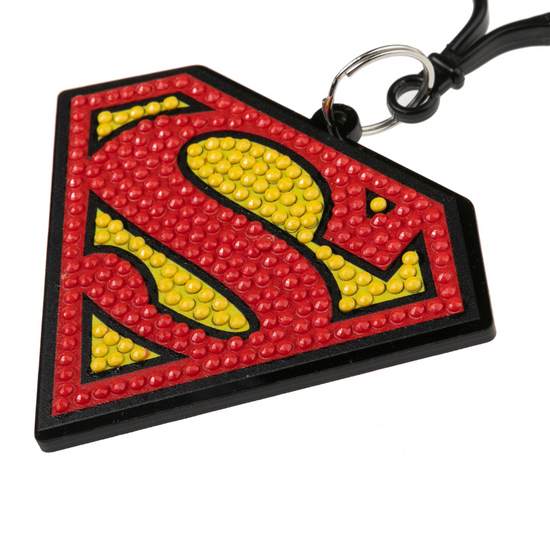 "Superman" Crystal Art Backpack Charm Kit DC Close Up