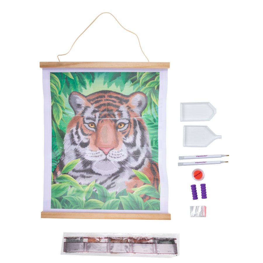 "Tiger" Crystal Art Scroll Content