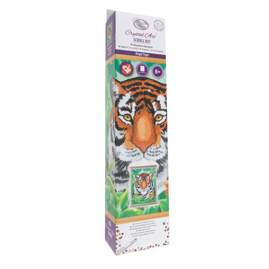 "Tiger" Crystal Art Scroll Front Packaging