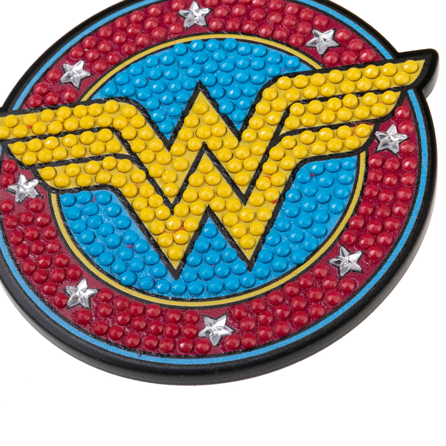 "Wonder Women" Crystal Art Backpack Charm Kit DC Close Up