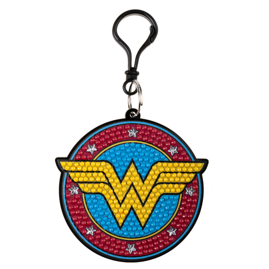 "Wonder Women" Crystal Art Backpack Charm Kit DC Front