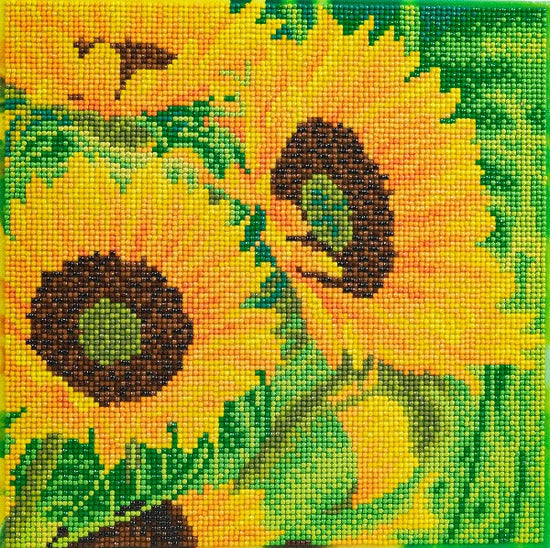Sunflower Joy 30x30cm Crystal Art Kit - Front View