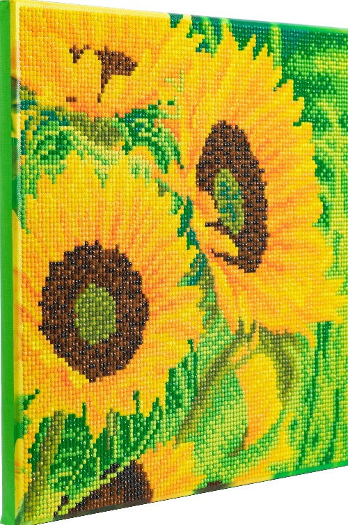 Sunflower Joy 30x30cm Crystal Art Kit - Side View