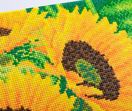Sunflower Joy 30x30cm Crystal Art Kit - Close Up