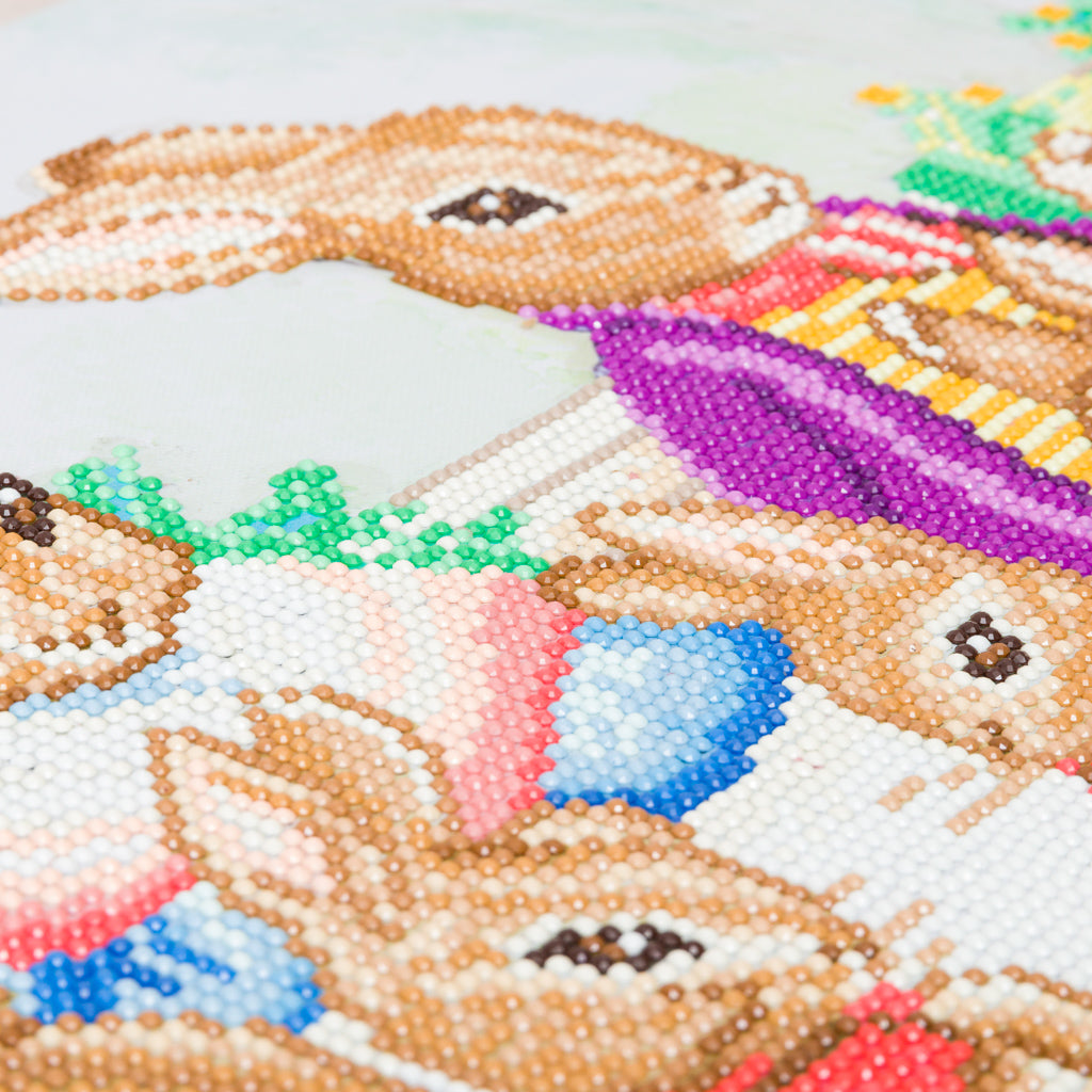 CAK-PRBT52L: Peter Rabbit and Family 50x40m Crystal Art Canvas Kit