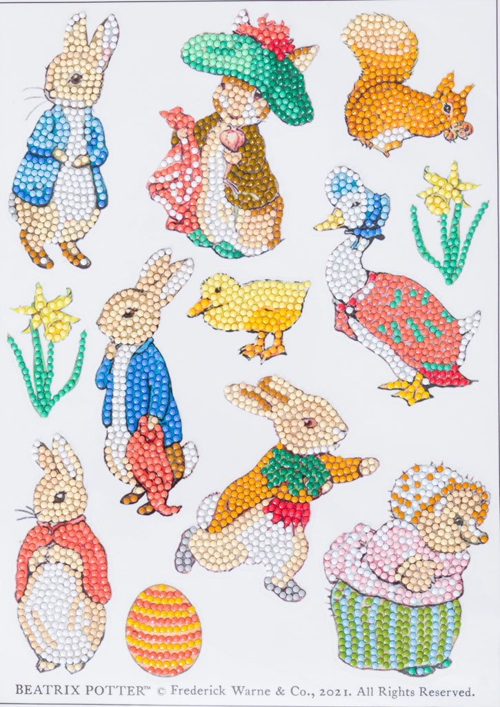 CAMK-PRBT01: Peter Rabbit Crystal Art Sticker Set