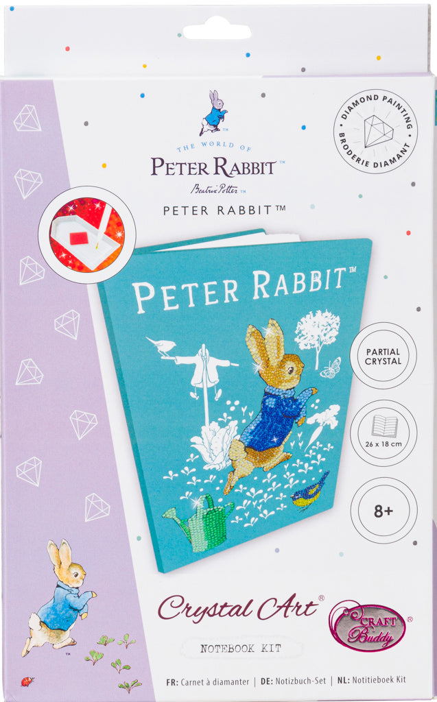 CANJ-PRBT01: Peter Rabbit Crystal Art Notebook 18x26cm