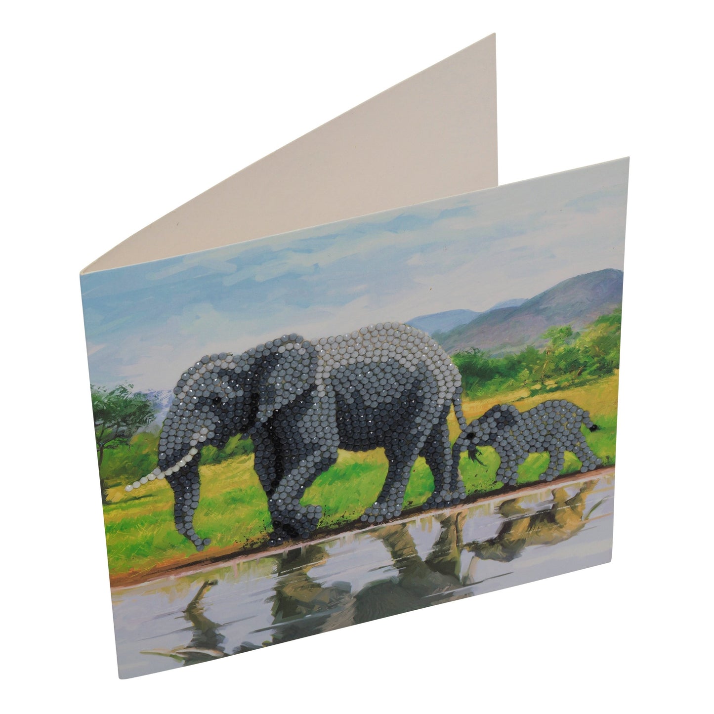 CCK-A51 "Elephants" Crystal Art Card Kit