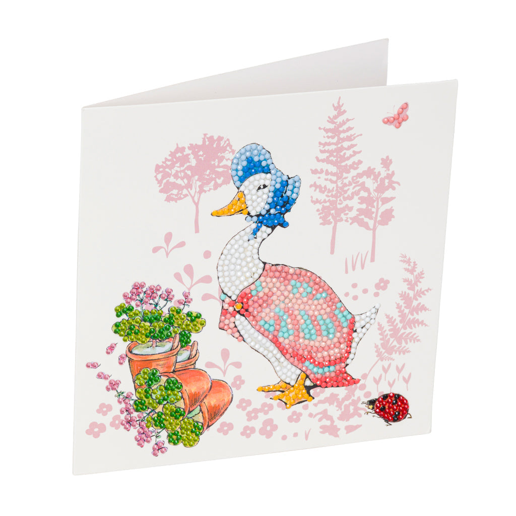 CCK-PRBT01: Jemima Puddle-Duck 18x18cm Crystal Art Card