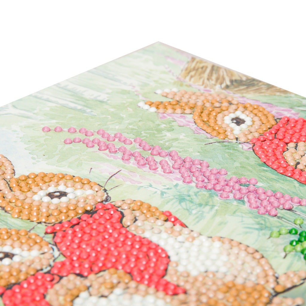 CCK-PRBT03: The Flopsy Bunnies 18x18cm Crystal Art Card