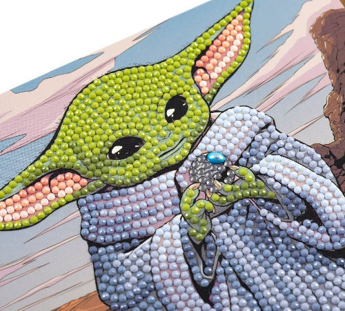 Grogu 18x18cm Crystal Art Card - Close Up