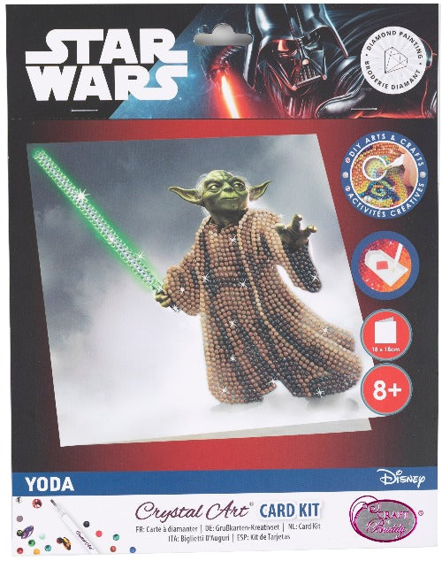 Yoda 18x18cm Crystal Art Card - Front Packaging