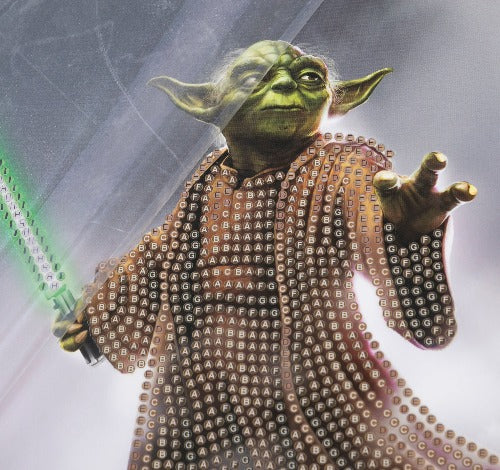 Yoda 18x18cm Crystal Art Card - Close Up Incomplete