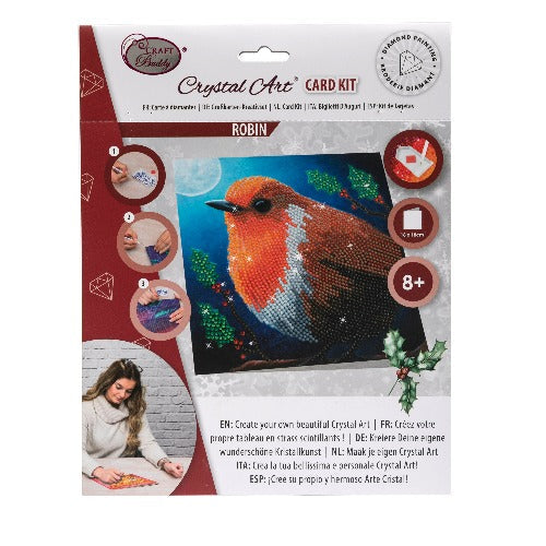 Robin Crystal Art Card - Front Packaging
