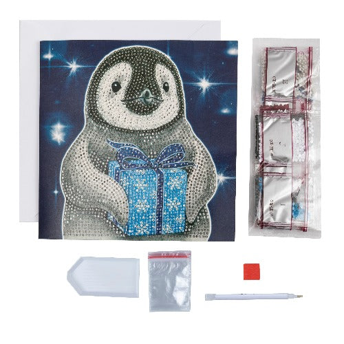 Penguin Crystal Art Card - Contents