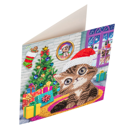 CCK-XM35: Cozy Kitten" Crystal Art Card Kit - Animal Club International