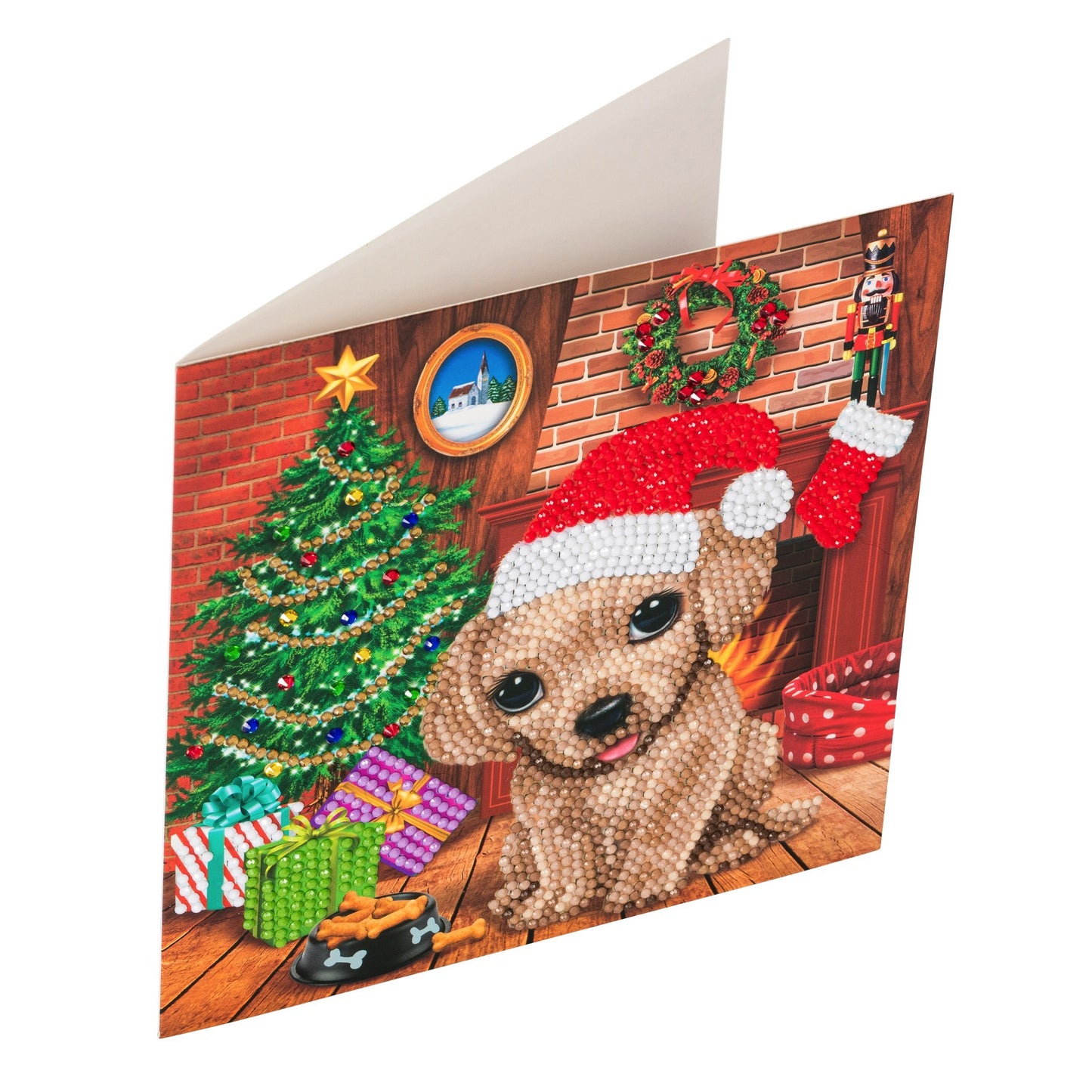 CCK-XM36: "Cozy Pup" Crystal Art Card Kit - Animal Club International