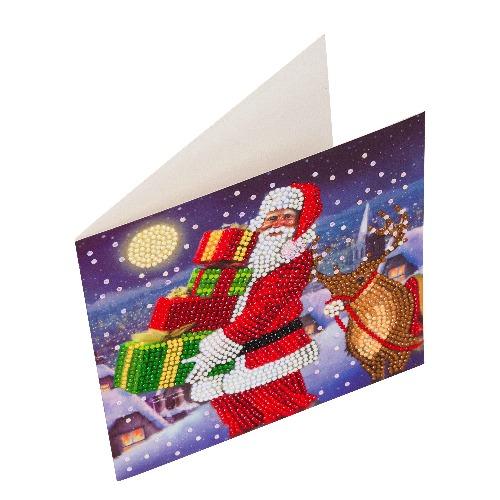 CCK-XM93: Santa's Gifts, 18x18cm Crystal Art Card