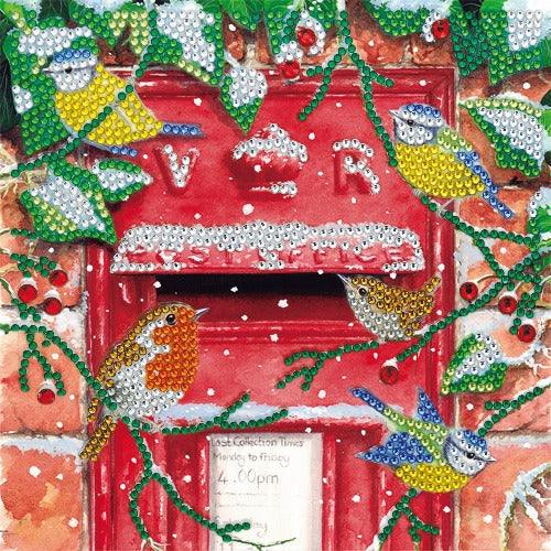 Bird post box Card