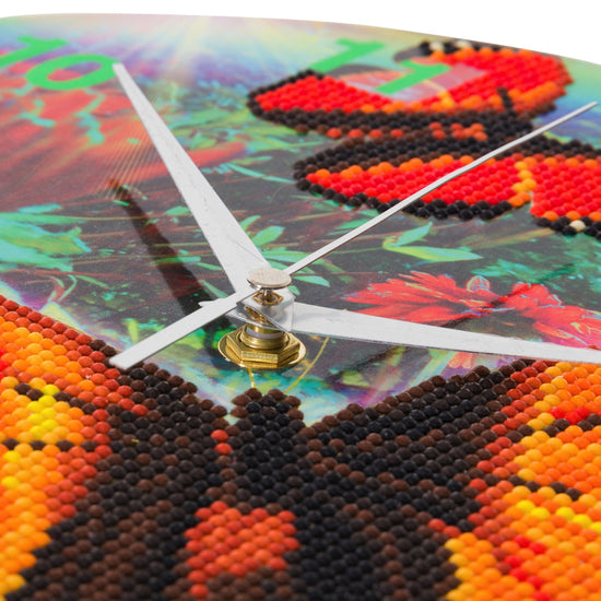 CLK-S7: "Beautiful Butterflies" Crystal Clock Kit - 30cm