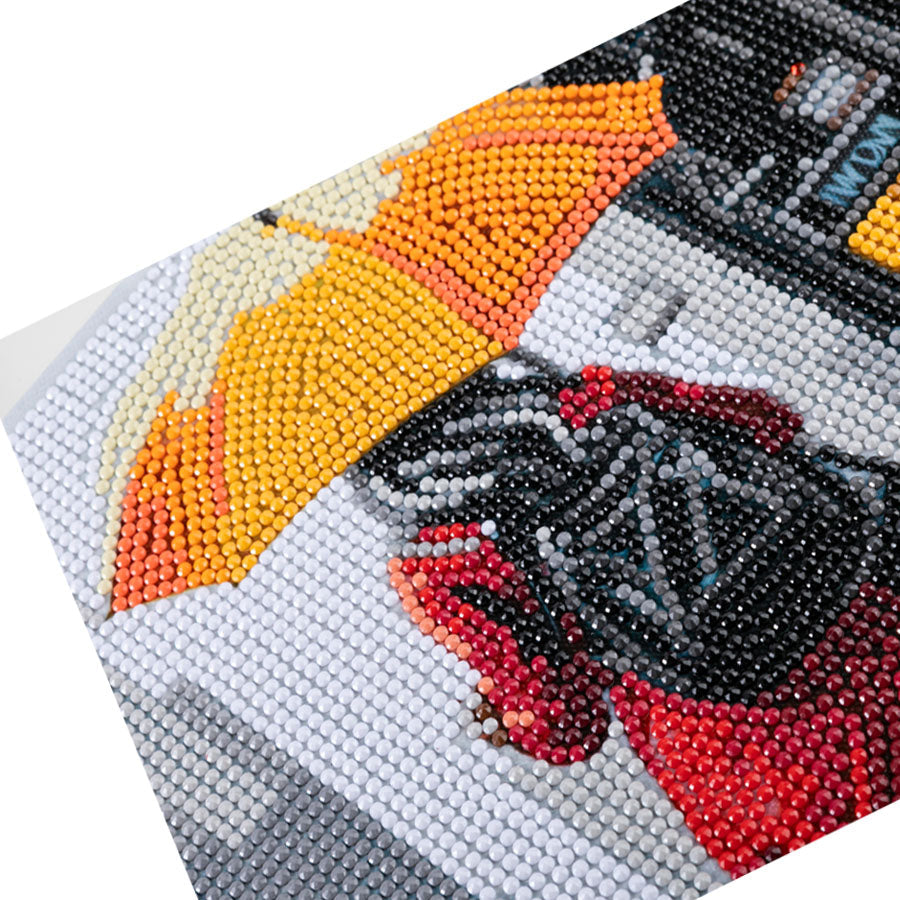 “City Reflections” Crystal Art Kit 30x30cm Close up
