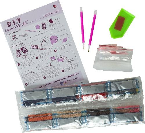 CAK-DNY707XL: Frozen Friends, 70x70cm Crystal Art Kit