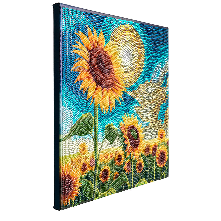 “Golden Sunflower Blooms” Crystal Art Kit 30x30cm