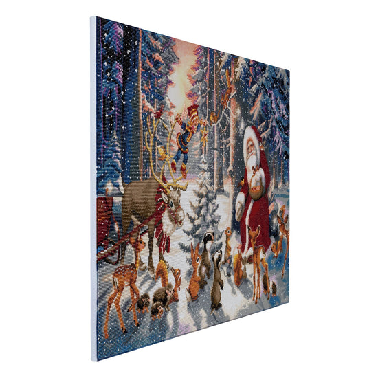 CAK-A54: "Christmas in the Forest" Framed Crystal Art Kit, 90 x 65cm (Giant Kit)