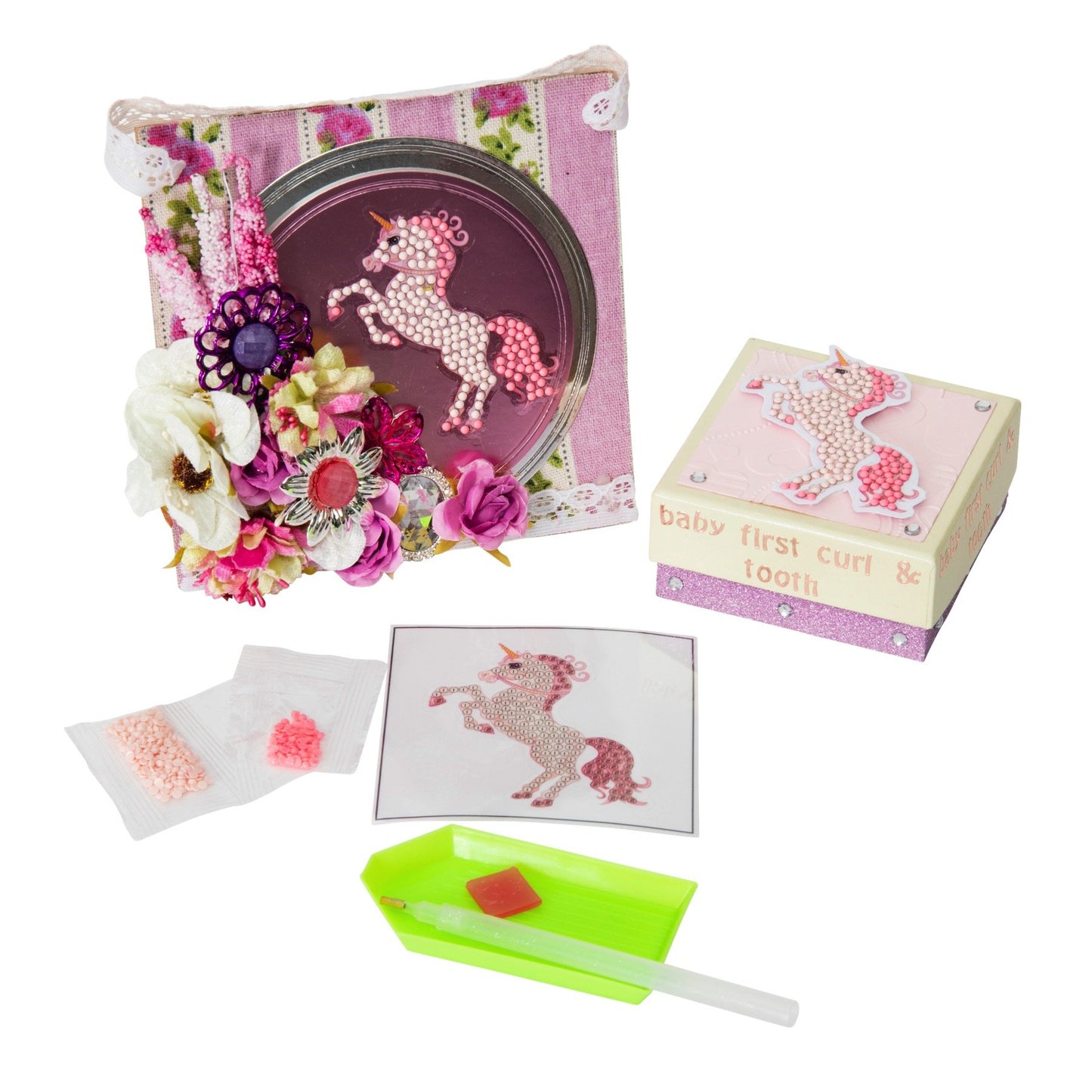 CAMK-16: Fairytale Unicorn -  “Christmas” Crystal Art Motifs – (With Tools)