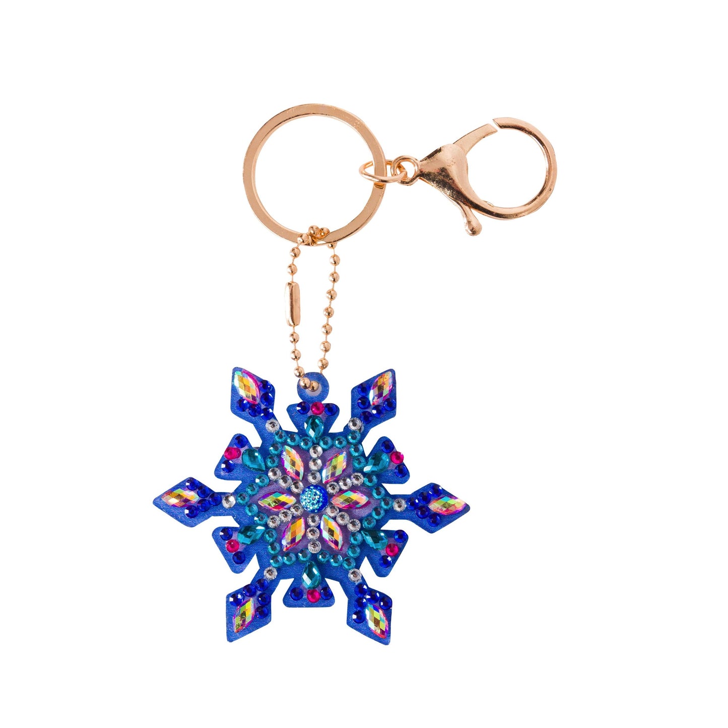 Set of 8 Crystal Art Key Rings Keychains - "Festive Collection"
