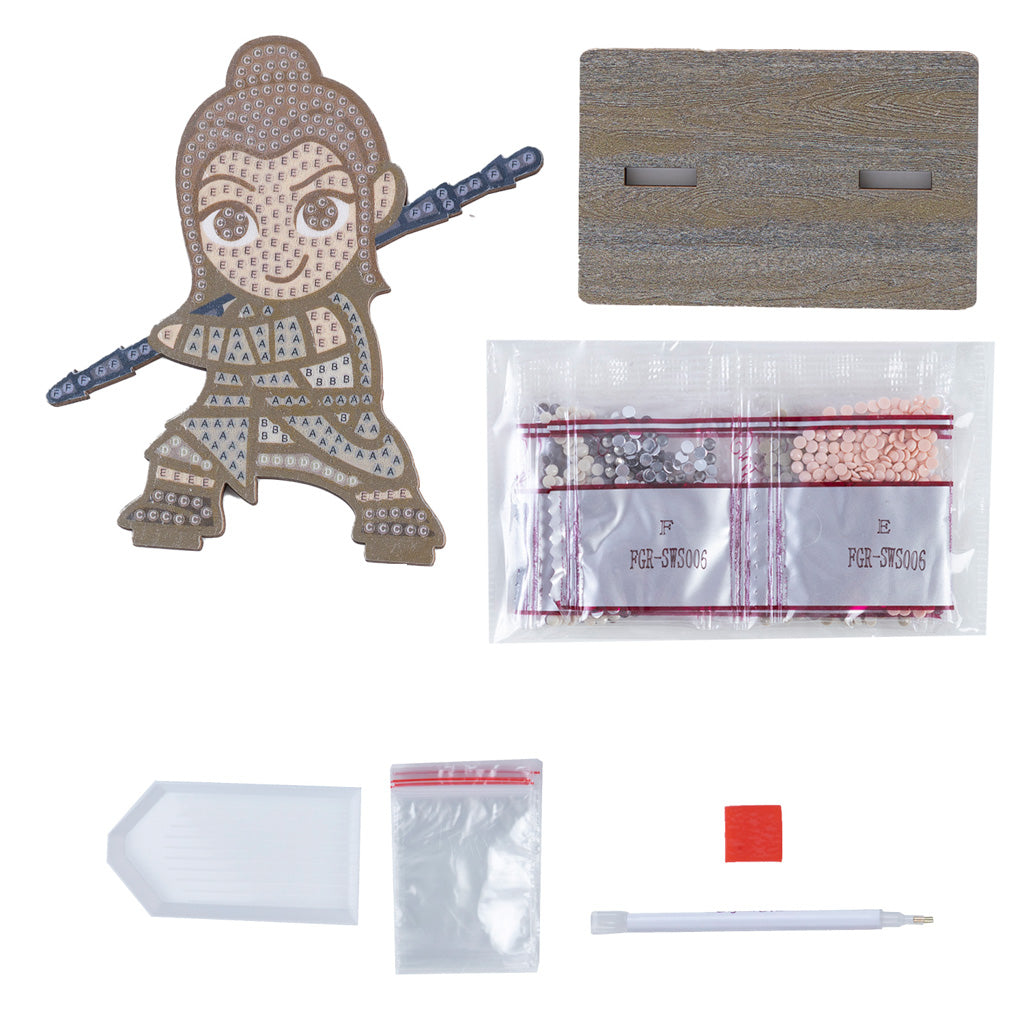 CAFGR-SWS006: "Rey Skywalker" Crystal Art Buddy Star Wars Series 1