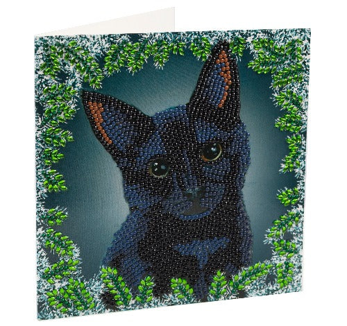 Christmas Cat 218 x 18cm Crystal Art Card