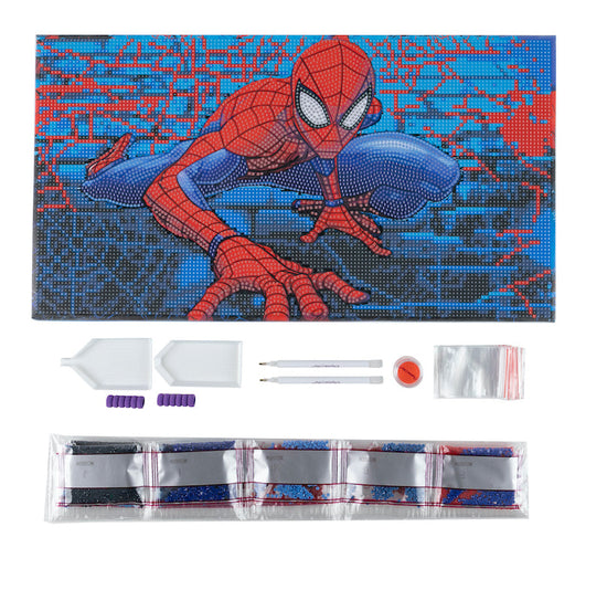 CAK-MCU950M: Spiderman 22x40cm Crystal Art Canvas Kit