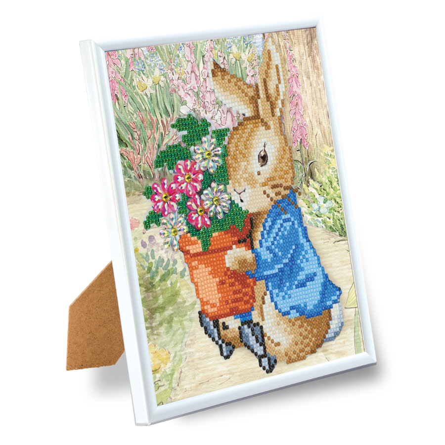 Peter Rabbit Crystal Art Framed Picture Kit 21 x 25cm Framed