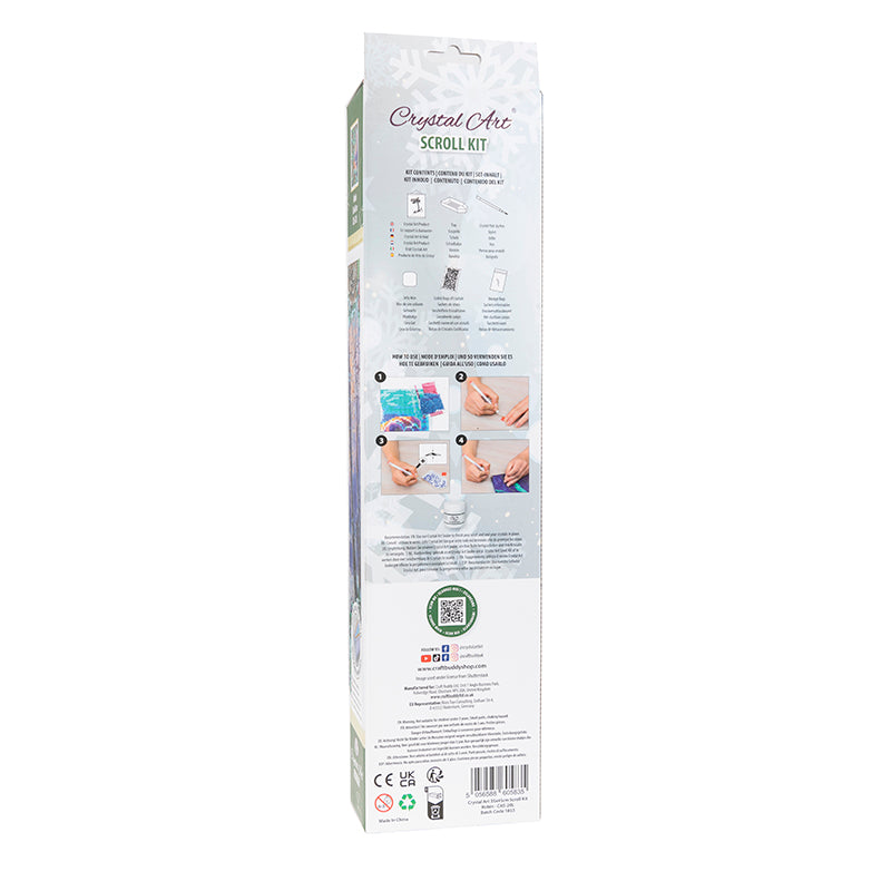 Robin crystal art scroll kit 35x45cm back packaging