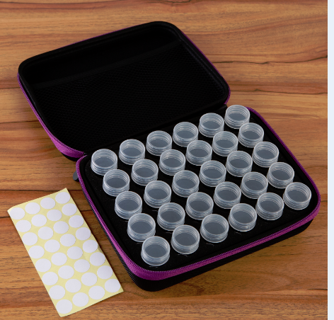 Crystal Art Storage case with 30 bottles
