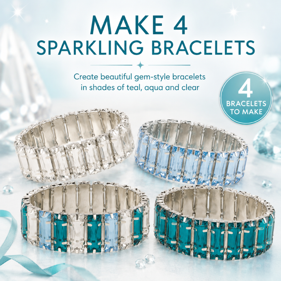 Stretch Elastic Bracelet Jewellery Kit Craft Buddy - Teal