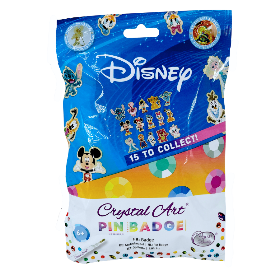 Disney Crystal Art Pin Badges - Series 1