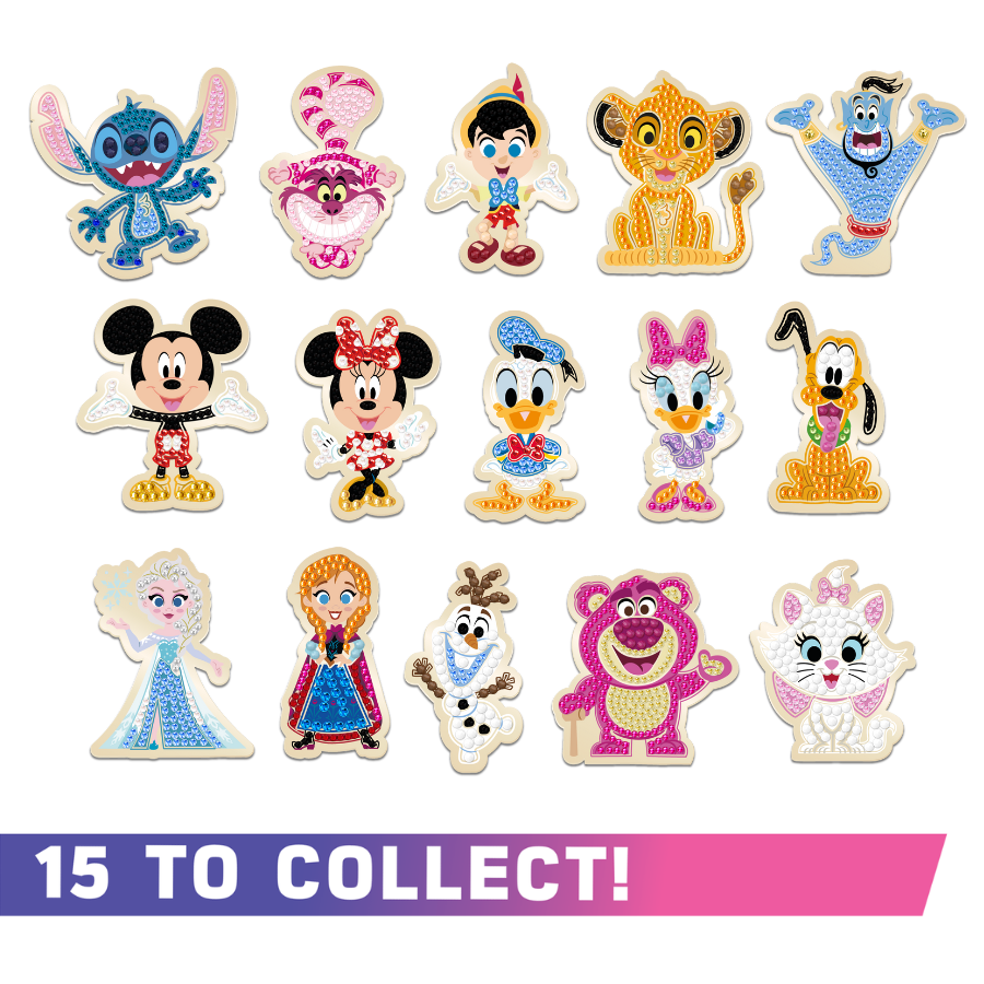 Disney Crystal Art Pin Badges - Series 1