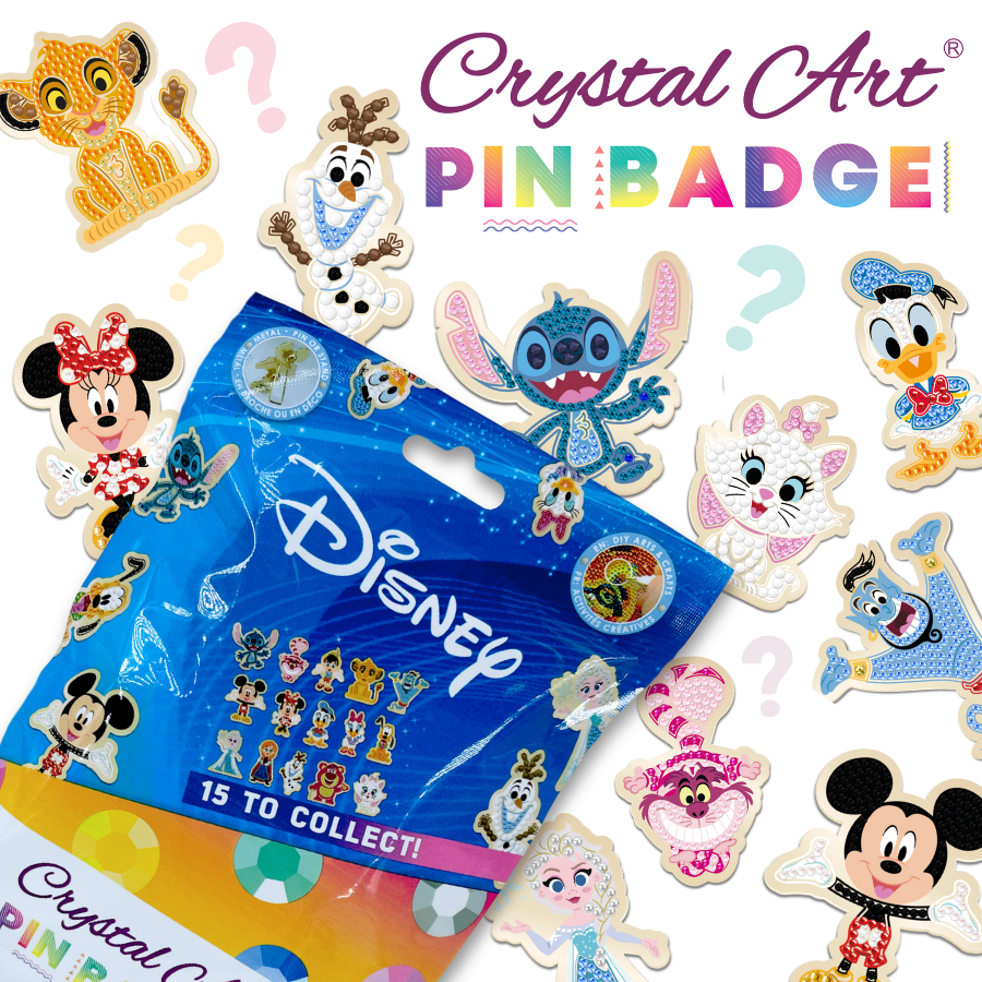 Disney Crystal Art Pin Badges - Series 1