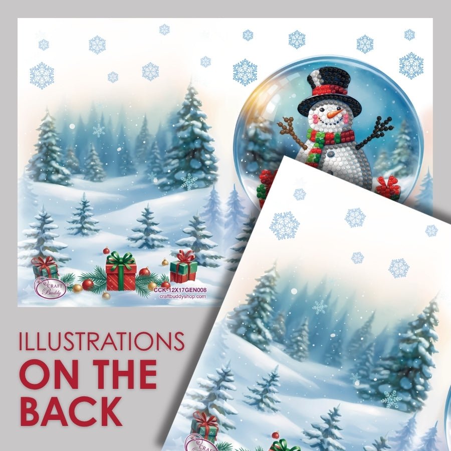 Jolly Snowman Crystal Art Card Kit 12x17cm